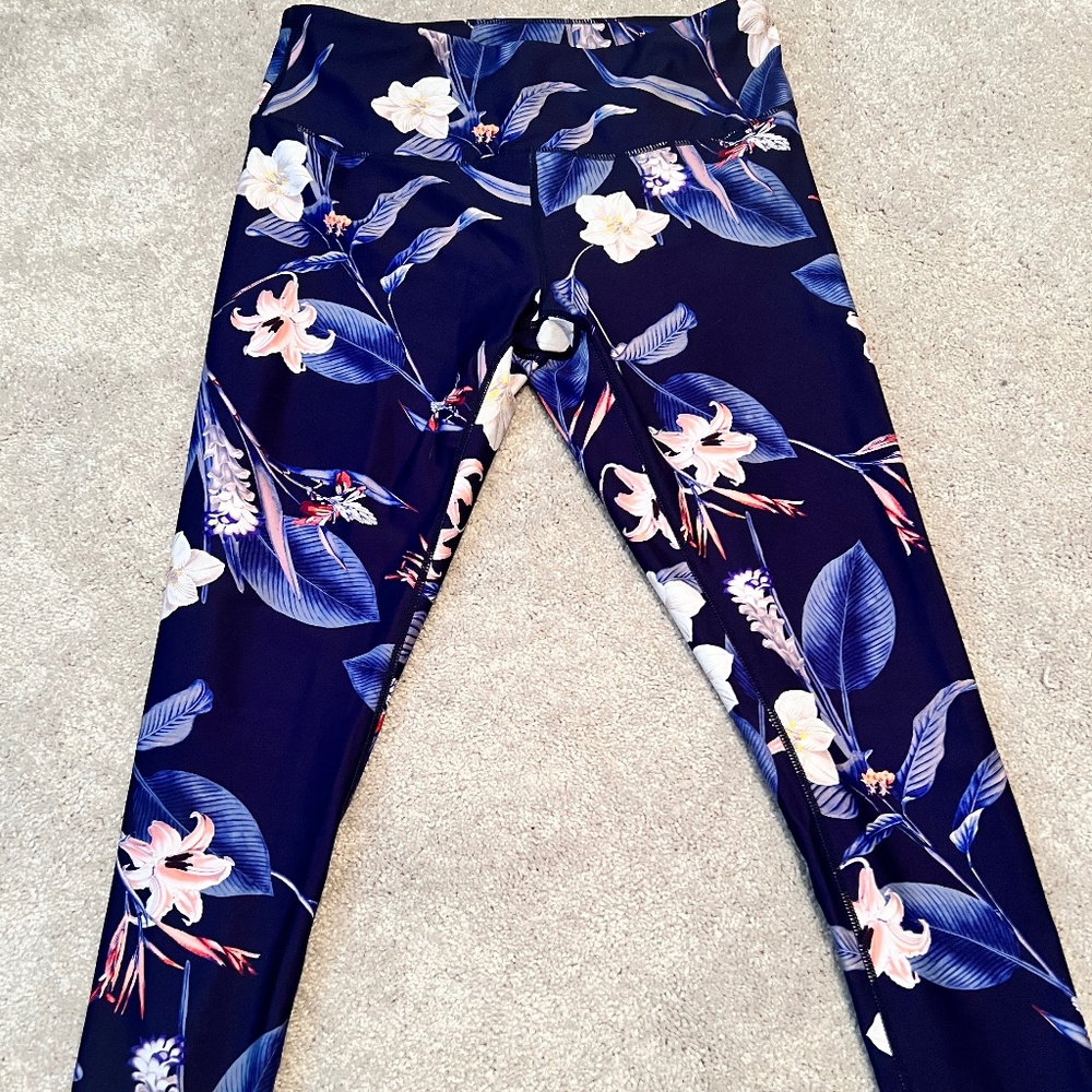 Zella Womens High Waist 7/8 Legging L Dark Blue